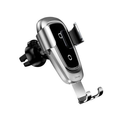 پایه نگهدارنده و شارژر بی سیم گوشی موبایل باسئوس Baseus Metal Wireless Charger Gravity Car Mount