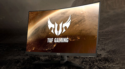 تماشای همه جانبه محتوا با مانیتور گیمینگ منحنی ASUS TUF Gaming VG27VH1B