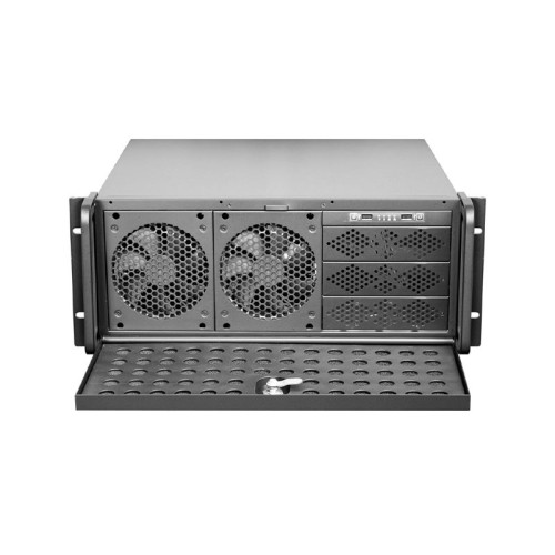 کیس گرین مدل G600-4U Rackmount از جنس آلیاژ استیل ضد زنگ ساخته شده است و امکان قفل کردن درب آن وجود دارد.