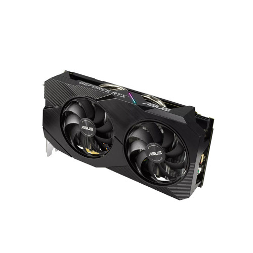 کارت گرافیک ایسوس Dual GeForce RTX 2060 12G EVO ASUS به دو فن مجهز است و می تواند همزمان به چهار مانیتور متصل شود.