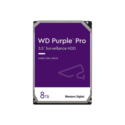 هارد دیسک اینترنال وسترن دیجیتال Purple Pro 8TB طول عمر بالایی دارد و مناسب برای استفاده در سرورهای آنالیز ویدئو است.