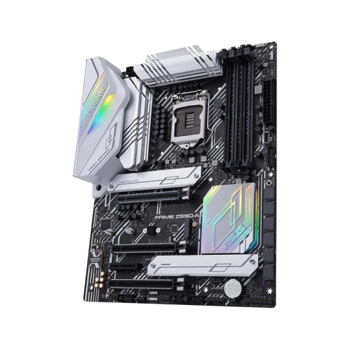 مادربرد کامپیوتر ایسوس Asus PRIME Z590-A به چهار اسلات PCI Express x1 و هدرهای RGB مجهز است.