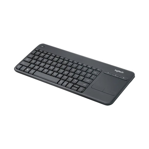 کیبورد بی سیم لاجیتک Logitech K400 PLUS دارای یک تاچ پد بزرگ با فناوری چند لمسی است که نیاز به ماوس را نیز از بین می برد.