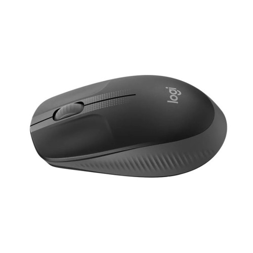 ماوس بی سیم لاجیتک Logitech M190 به سه دکمه کلیک چپ، کلیک راست و اسکرول مجهز است و از طریق دانگل USB به کامپیوتر متصل می شود.