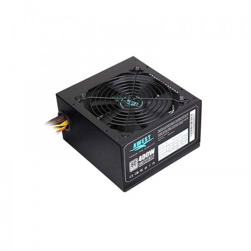 منبع تغذیه کامپیوتر اوست GT-AV400-BW 400W با فرم فاکتور ATX 12V عرضه شده و دارای فن کم صدای 120 میلی متری است.