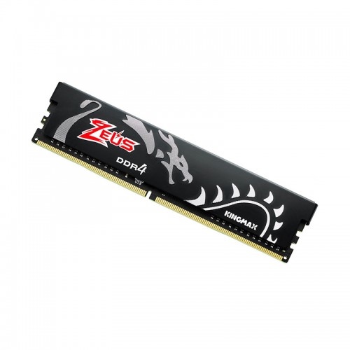 رم DDR4 کینگ مکس Zeus Dragon 16GB 3200MHz CL16 به صورت تک کاناله عمل می کند و دارای یک هیت سینک آلومینیومی است.