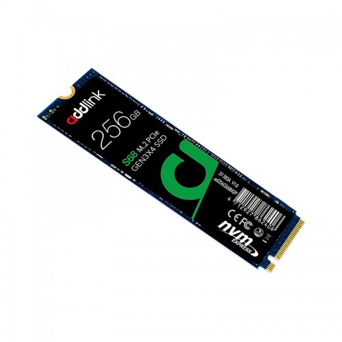 اس اس دی اینترنال Addlink S68 NVMe M.2 256GB ابعاد 80x22x3.5 میلی متر دارد و با مادربردهای دارای اسلات M.2 سازگار است.