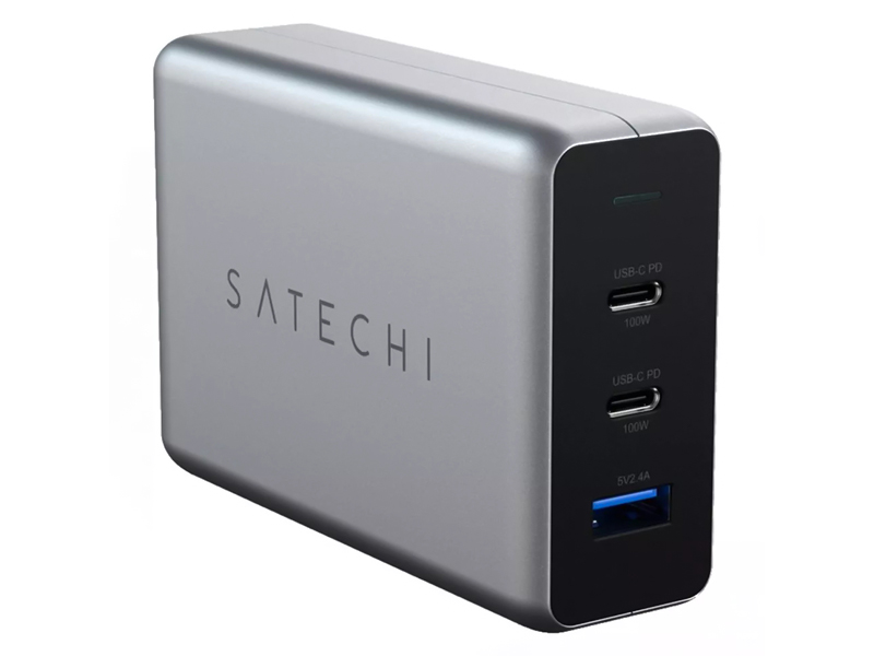 شارژر Satechi 100W USB-C PD Compact Wall Charger – ظاهر شیک و جذاب