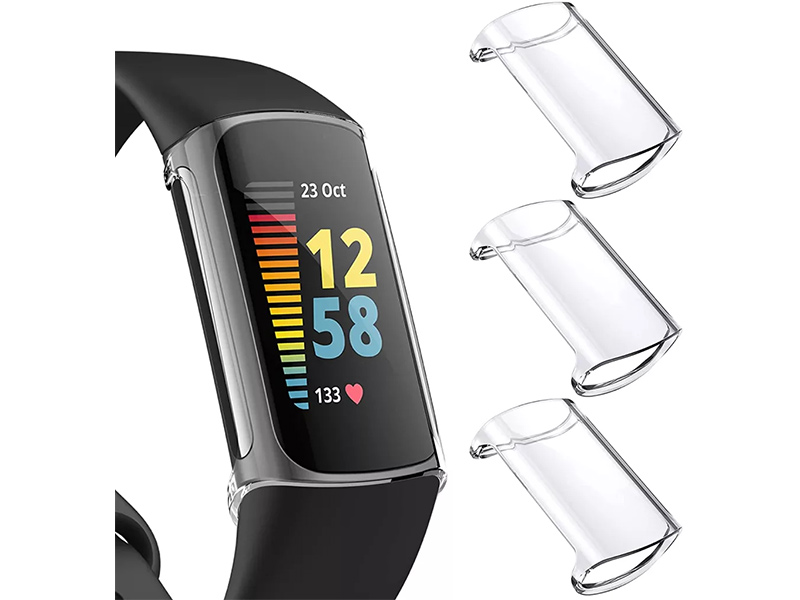 محافظ صفحه نمایش EZCO Fitbit Charge 5 Screen Protector Case (4-Pack) – محافظت کامل از سطح صفحه و کناره های آن