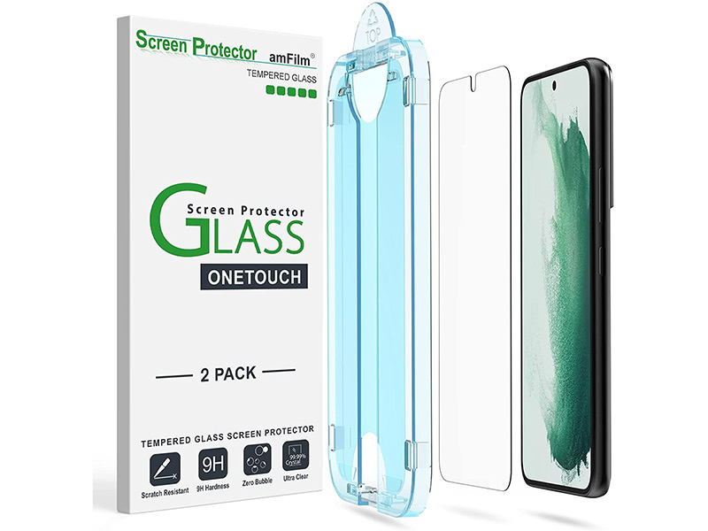 محافظ صفحه نمایش amFilm OneTouch Tempered Glass for S22 – نصب آسان