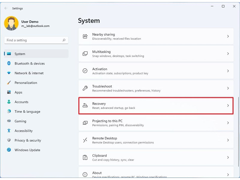 بوت ویندوز 11 در حالت Safe Mode از بخش Settings