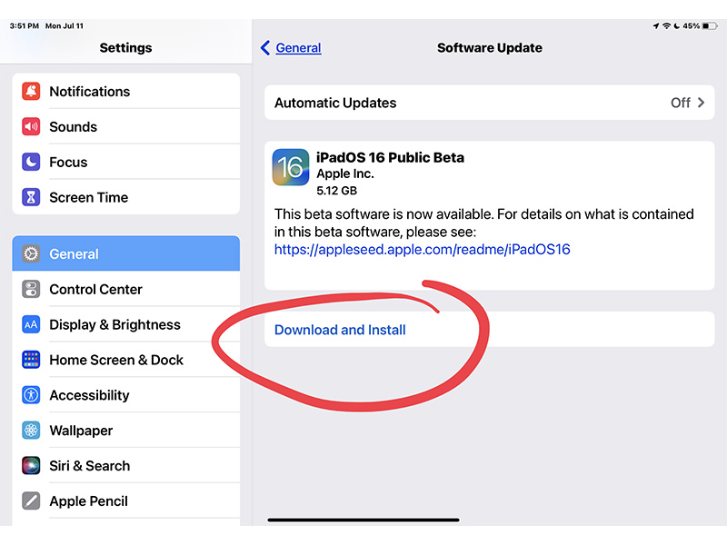 چگونه بتای پابلیک iPadOS 16 را بر روی آیپد نصب کنیم؟