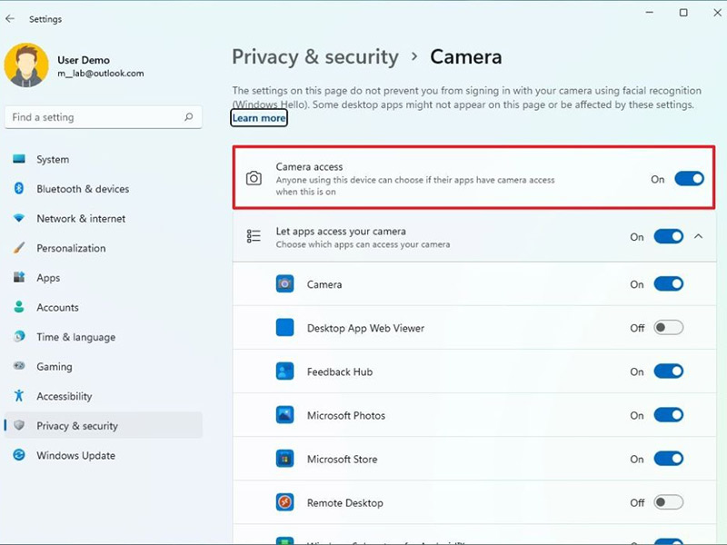 چگونه تنظیمات مربوط به حریم شخصی دوربین سیستم را در ویندوز 11 کنترل کنیم؟