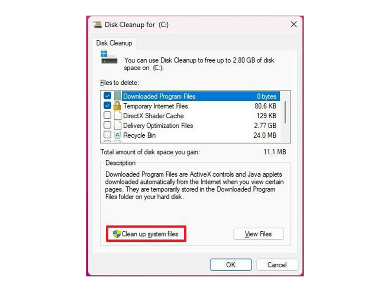 آموزش آزاد سازی فضای ذخیره سازی ویندوز 11 با استفاده از Disk Cleanup