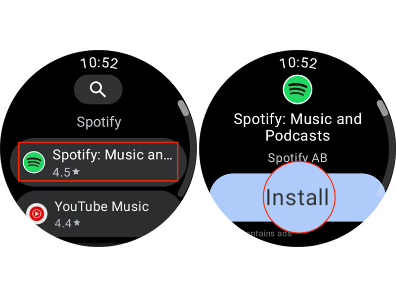 چگونه اسپاتیفای را بر روی گلکسی واچ 5 نصب کنیم؟