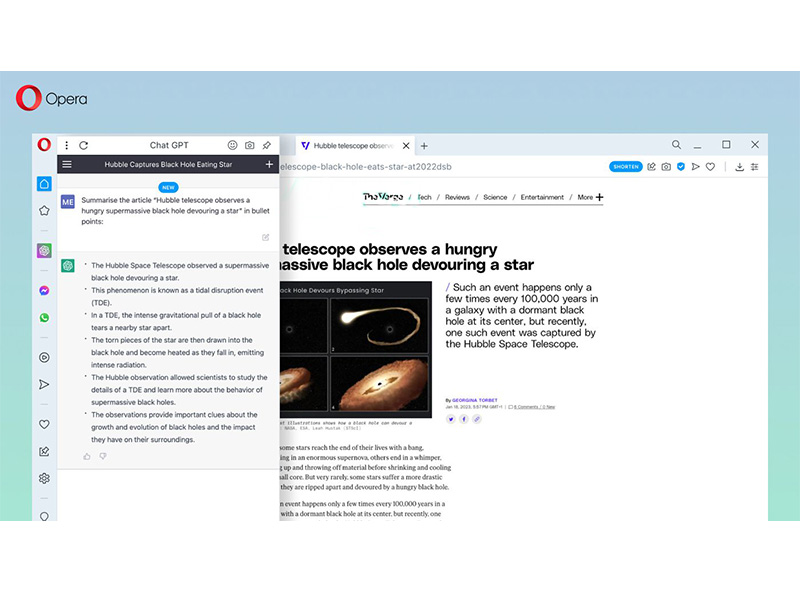 پای ChatGPT به مرورگر اوپرا هم باز شد!