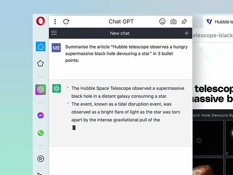 پای ChatGPT به مرورگر اوپرا هم باز شد!