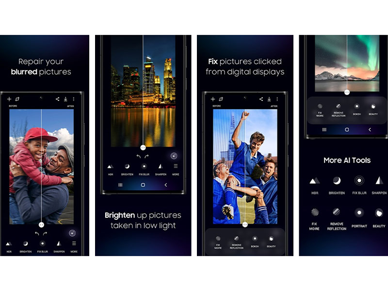 اپلیکیشن اندرویدی ادیت عکس سامسونگ عکس های بی کیفیت شما را با هوش مصنوعی تشخیص می دهد