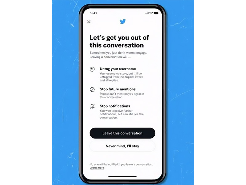 توئیتر اکنون به شما اجازه می دهد تا خود را از مکالمه هایی که دوست ندارید ‘Unmention’ کنید
