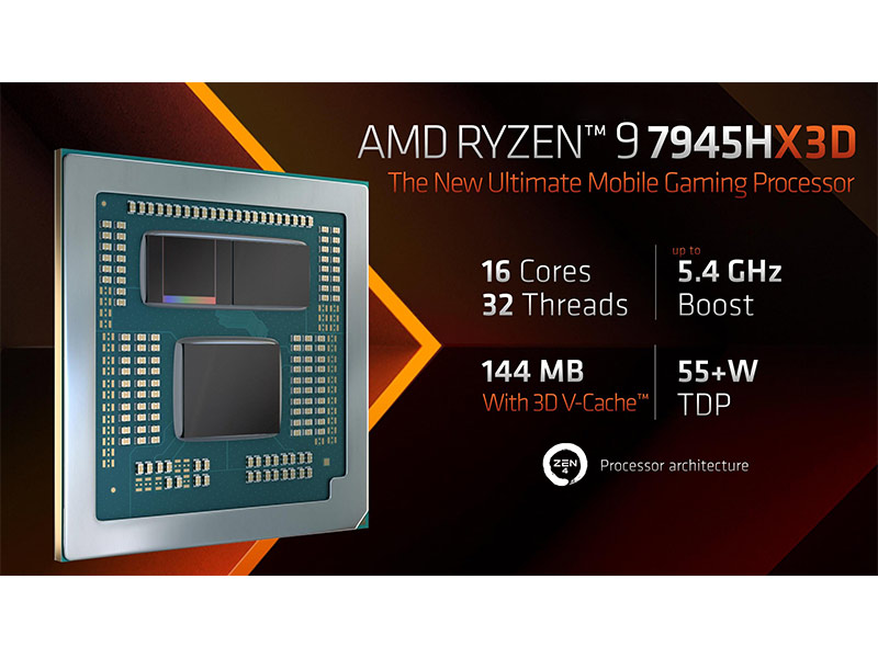 پردازنده AMD Ryzen 9 7945HX3D در لپ تاپ