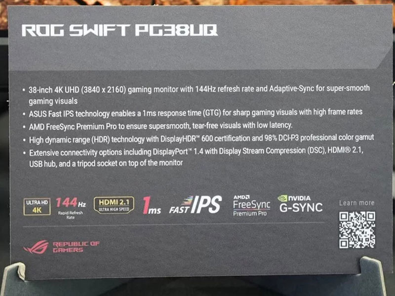 معرفی مانیتور گیمینگ ایسوس ROG Swift PG38UQ