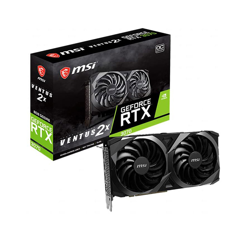 کارت گرافیک MSI GeForce RTX 3070 Ventus 2X OC – مناسب برای سیستم های ITX