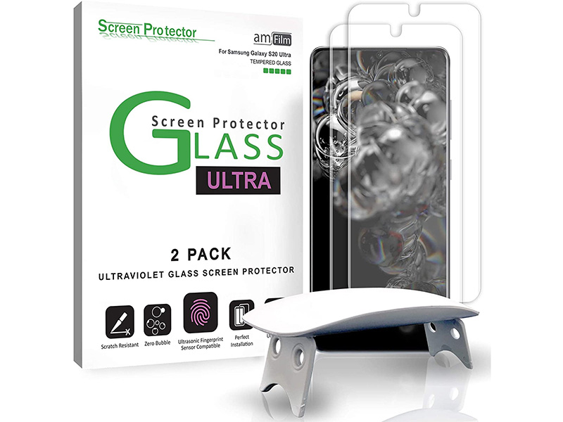 محافظ صفحه نمایش AmFilm Ultra Glass Screen Protector – صیقل داده شده با اشعه UV