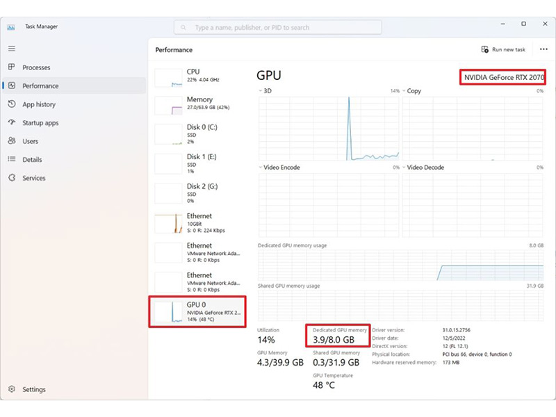 دسترسی به مشخصات کارت گرافیک سیستم از طریق Task Manager