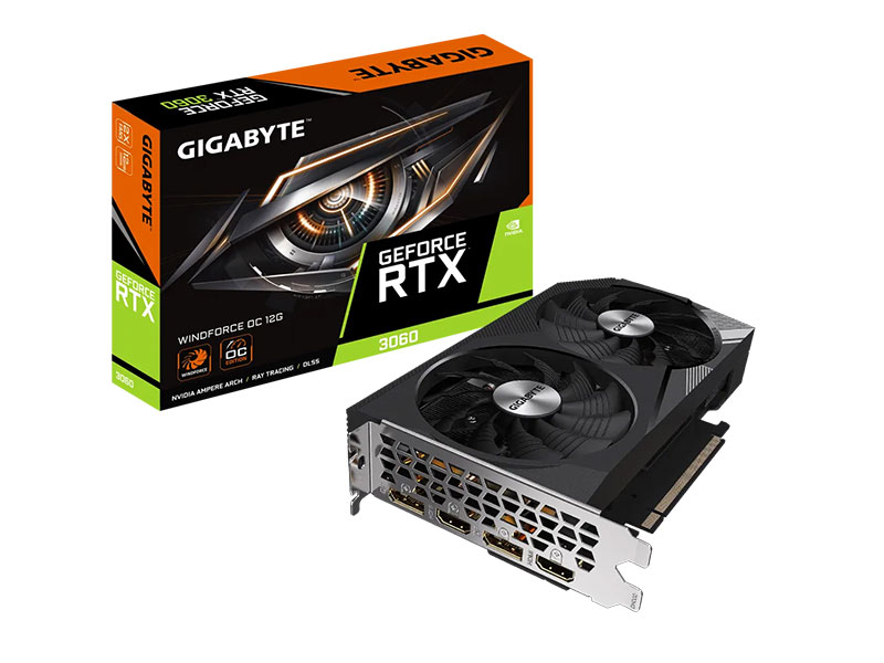 بررسی کارت گرافیک گیگابایت مدل GeForce RTX 3060 WINDFORCE OC 12G