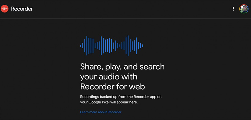 راه اندازی نسخه تحت وب Google recorder