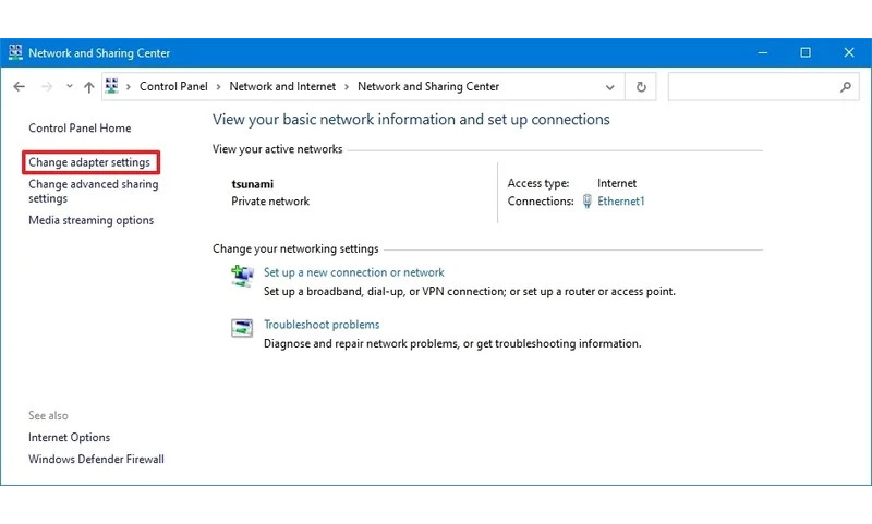 آموزش تغییر تنظیمات DNS در ویندوز 10 از طریق کنترل پنل