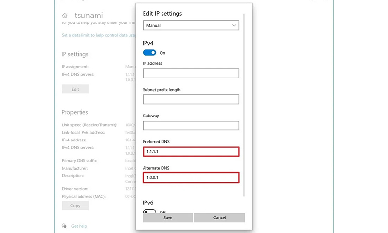 آموزش تغییر تنظیمات DNS در ویندوز 10 از طریق Settings