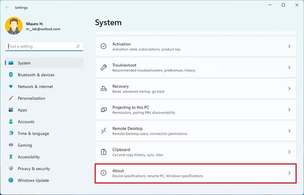 مشاهده مشخصات سخت افزار سیستم از طریق Settings در ویندوز 11