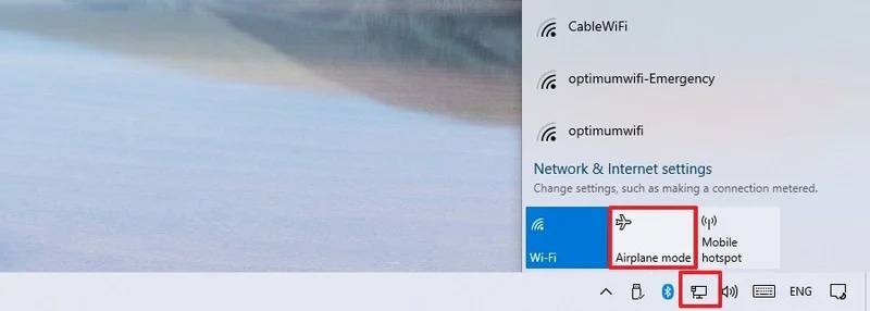آموزش فعال کردن Airplane mode در ویندوز 10
