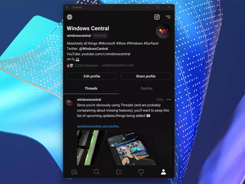 آموزش نصب Threads بر روی دسکتاپ ویندوز 11