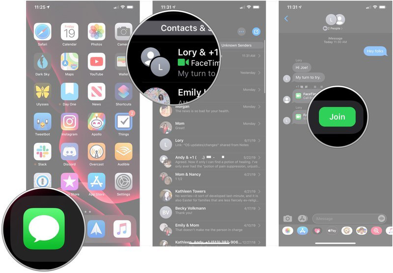 آموزش برقراری تماس گروهی فیس تایم در آیفون و آیپد با اپلیکیشن Messages