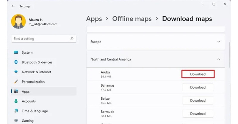 چگونه در ویندوز 11 نقشه مناطق مختلف را دانلود کنیم؟