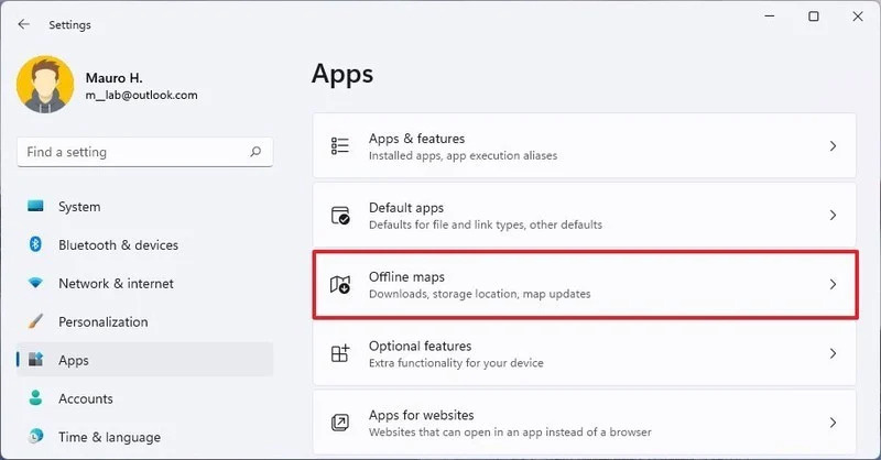چگونه محل ذخیره سازی نقشه های آفلاین در ویندوز 11 را تغییر دهیم؟