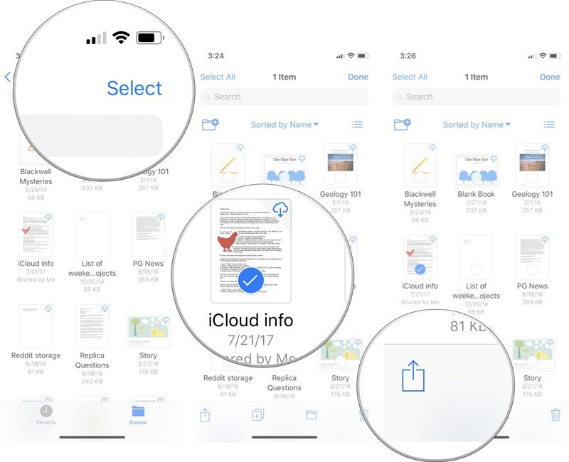 چگونه یک فایل را در iCloud Drive برای دسترسی مشترک به اشتراک بگذاریم؟