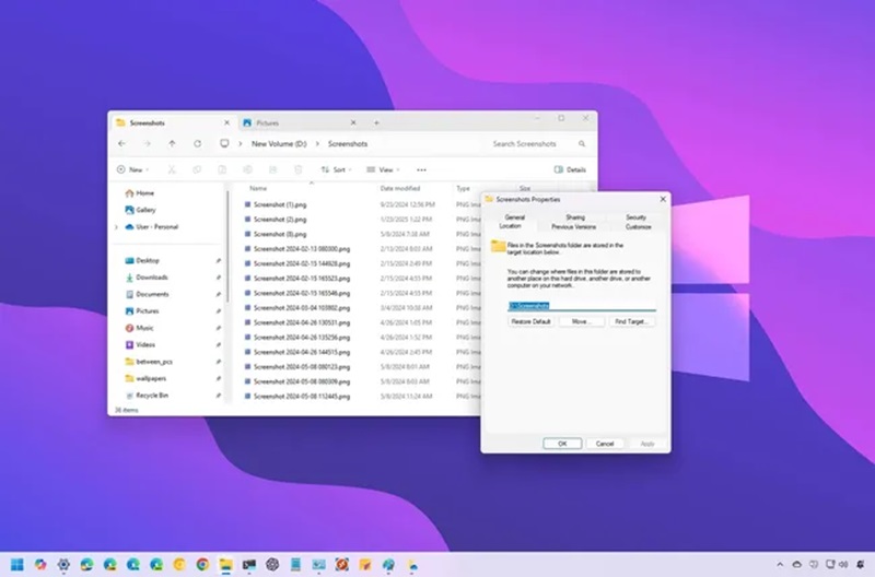 چگونه پوشه پیش فرض ذخیره اسکرین شات ها در ویندوز 11 را تغییر دهیم؟