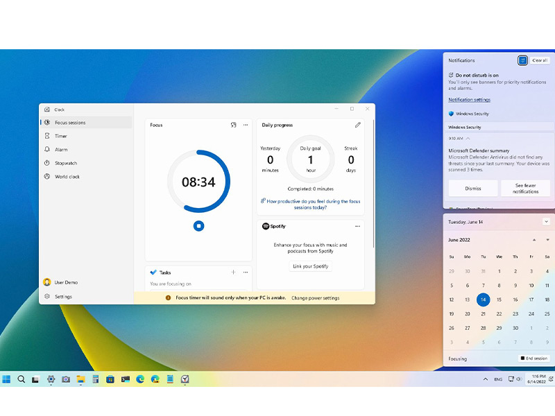 چگونه از قابلیت Focus در آپدیت 2022 ویندوز 11 استفاده کنیم؟