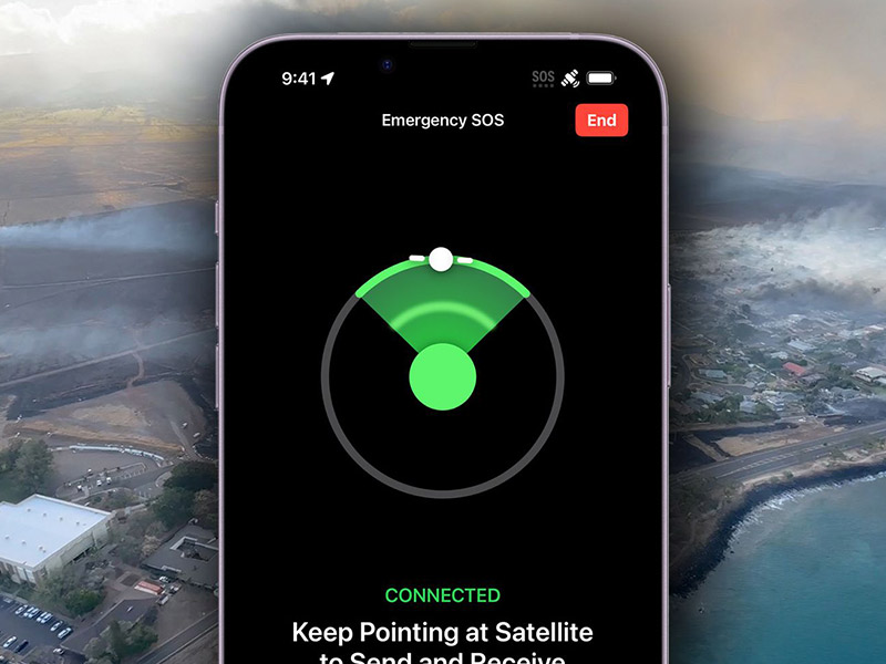 بهره مندی از تماس اظطراری ماهواره ای اپل