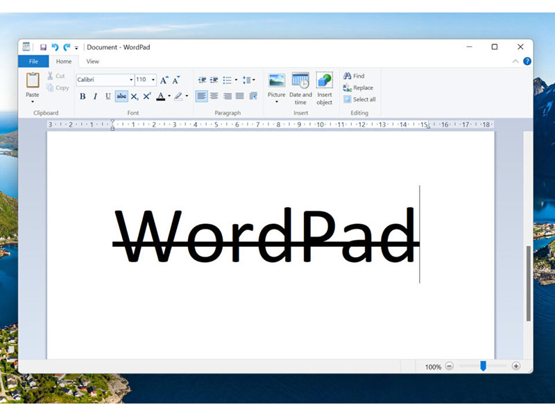 پایان کار WordPad Microsoft