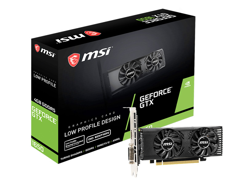 کارت گرافیک باریک MSI GTX 1650 4GT LP OC