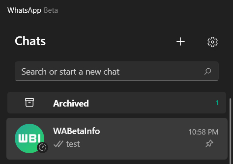 قابلیت آرشیو کردن چت ها به نسخه بتای واتس اپ برای ویندوز اضافه شده است