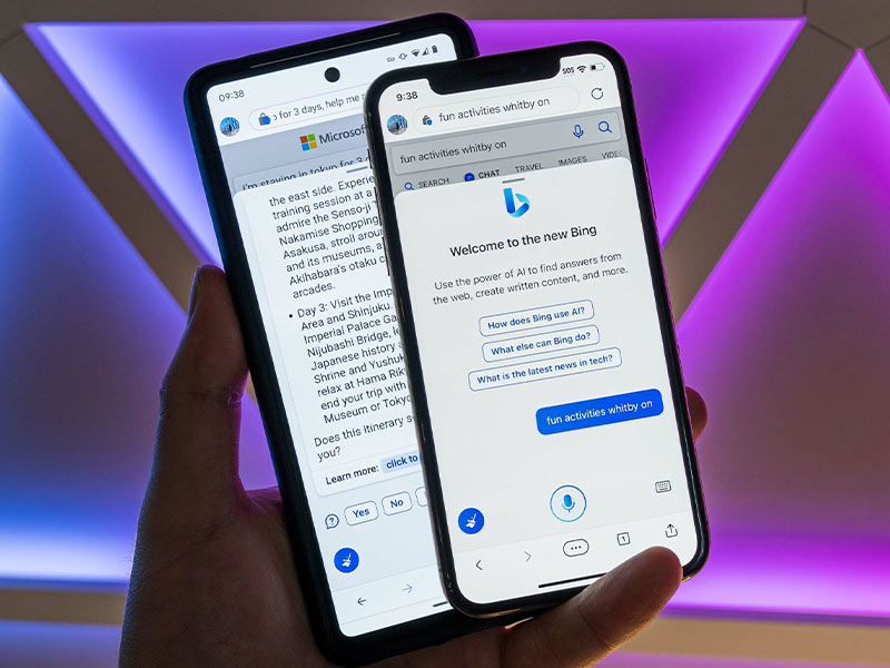 Bing Chat AI در هوم اسکرین اندروید و iOS