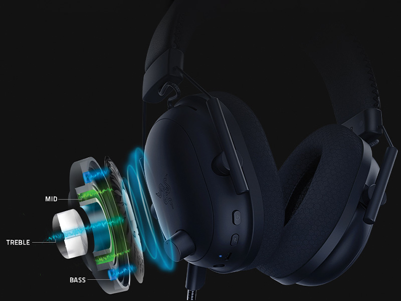 هدست گیمینگ Razer BlackShark Pro V2 با میکروفون حساس از نوع HyperClear Cardioid