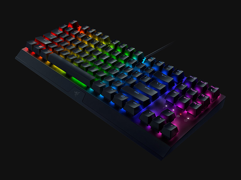 سوئیچ های مکانیکال خطی و نورپردازی RGB کیبورد مخصوص بازی razer blackwidow v3 tenkeyless