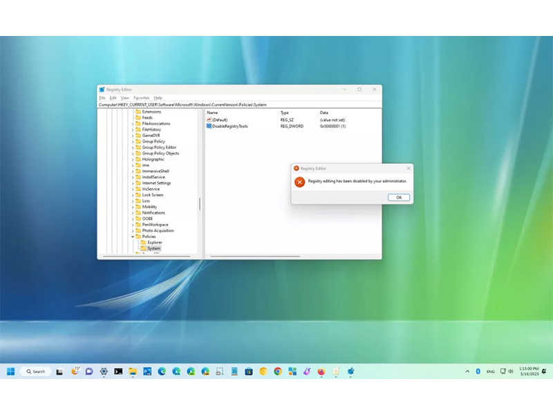 غیرفعال کردن دسترسی به Registry ویندوز 11