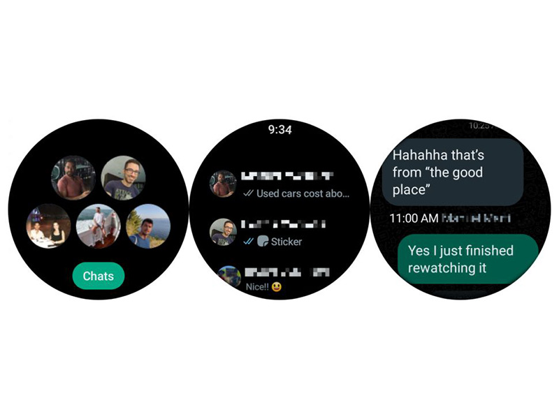 اپلیکیشن WhatsApp برای Wear OS